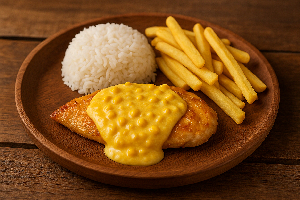 FILET DE FRANGO COM CREME DE MILHO