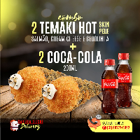Promo: 2 Temaki Hot Skin + 2 Coca Cola 200 ml