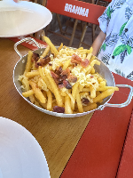 Batata Frita c/queijo & Bacon