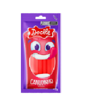 Bala Docile Canudinho Morango 70g