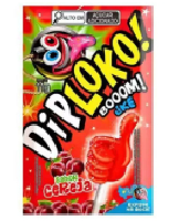 Pirulito Dip Loko Boom Cereja