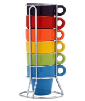 JG Xicara  6Pcs 50ml Porcelana