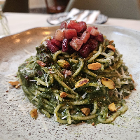 Carbonara de Pancetta e Pistache