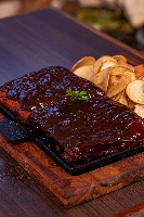 Costelinha c/ barbecue e batata