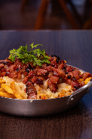 Batata Frita c/queijo & Bacon