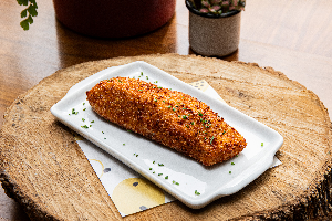 Salmão em crosta de quinoa