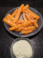 POLENTA FRITA COM PARMESÃO RALADO