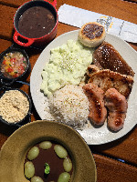 Churrasco Executivo - Misto com Picanha, Lombo, Linguicinha e pão de Alho.