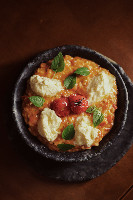Risoto com Tomates assados e Burrata