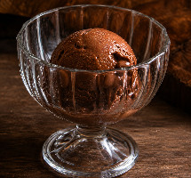 Bola de sorvete chocolate belga