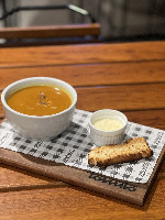 Caldo de Abóbora com bacon