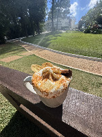 Capuccino quente de banana!