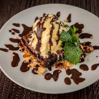 Brownie com Sorvete de Creme