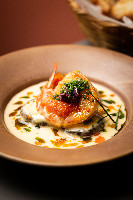 PORTOBELLO COM CAMARÃO VG E CREME DE VERMOUTH