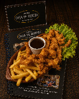 1/2 Isca De Frango Empanado Com Fritas
