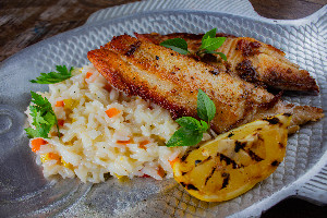 Arroz de Coco com Tilápia
