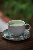 Matcha latte quente