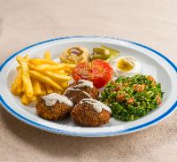Falafel no prato