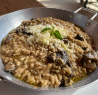 Risotto com Funghi e Filetto de Manzo