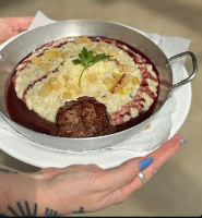 Risotto de Pêra e Gorgonzola com Tornedor de Filé Mignon
