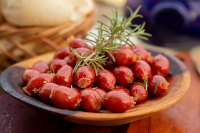 Linguicinha Calabresa Especial com fritas ou mandioca