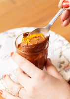 Mousse diet de chocolate, café e laranja