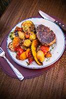 Steak com Legumes