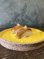 Beringela defumada c/ missô melado (2 unidades)