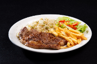 ARROZ COM BRÓCOLIS E CONTRA FILÉ