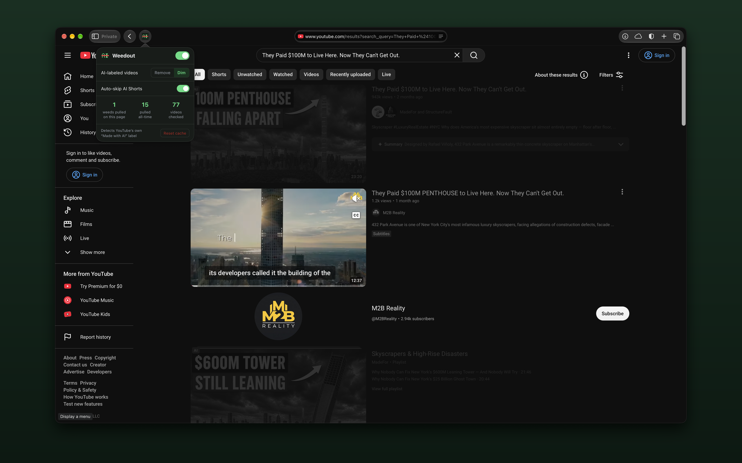 YouTube AI İçerik Kirliliğine Son: Weedout ile Temiz Akış!