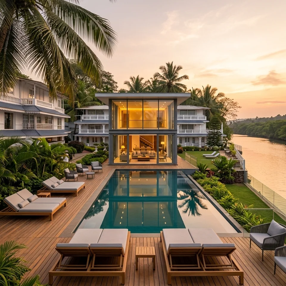 Villa for Sale in Terekhol Riverfront, Siolim, Goa, India - image 1