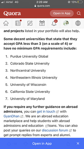 In have5.58 cgpa in my UG. I’m from India. Can I get a admit in any college in USA?
