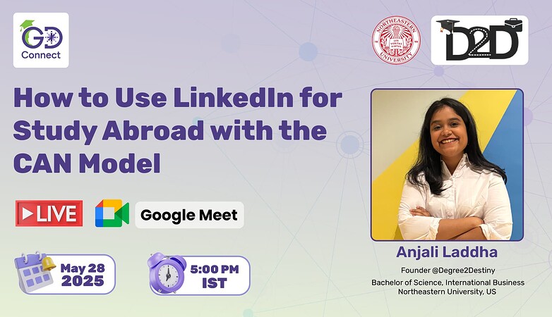 Live AMA with Anjali Laddha – Learn How LinkedIn Can Help You Study Abroad
