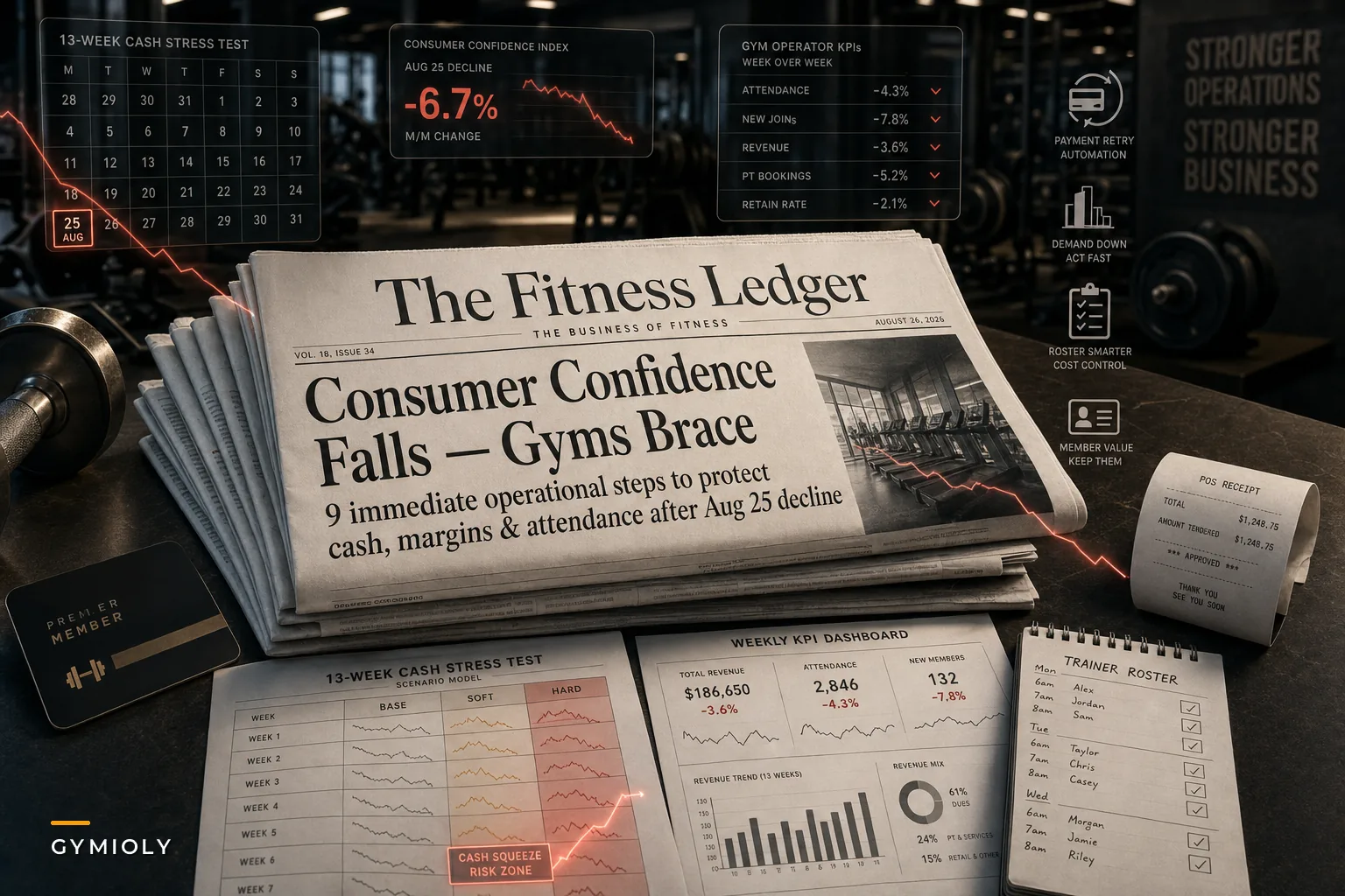 After August's Consumer-Confidence Drop: 9 Immediate Operational Steps Gym Owners Should Take to Protect Revenue