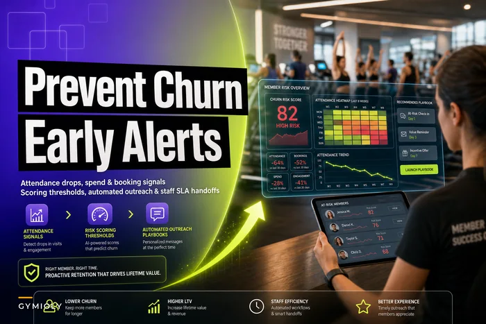 Detect at‑risk members before they churn: attendance signals, scoring thresholds and automated outreach playbooks