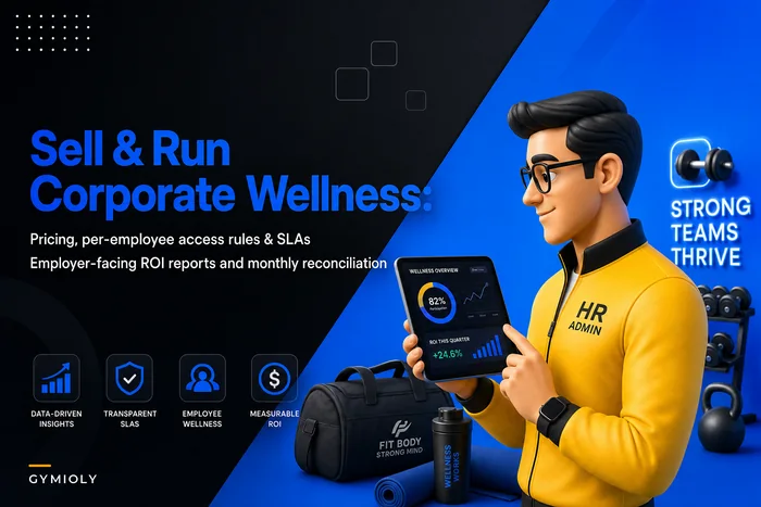 Sell and run corporate wellness programs: pricing, per-employee access rules and employer-facing ROI reports