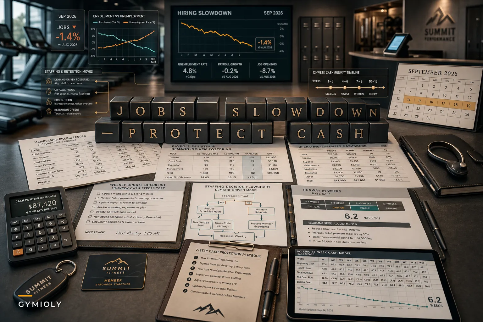 September 2026 Jobs Slowdown: 7 Immediate Steps Gym Owners Should Take to Protect Cash, Manage Staffing, and Preserve Revenue