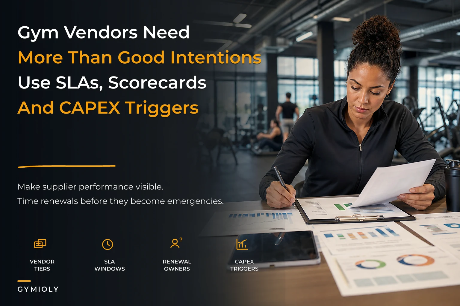 Vendor SLAs and scorecards for gyms: tiering, procurement cadence and CAPEX triggers mapped to measurables