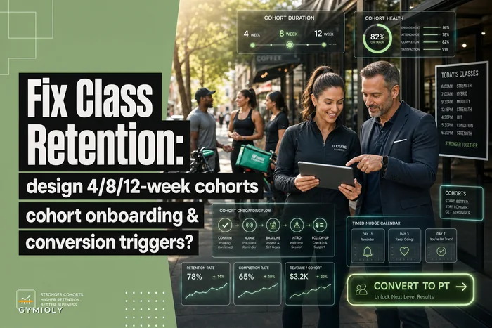 Why your classes don't keep members: design 4/8/12‑week series, cohort onboarding and conversion triggers