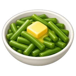 Green Beans, Cooked with Butter or Margarine