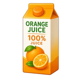 Orange Juice, 100%, Bottled or Carton