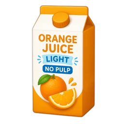 Orange Juice, Light, No Pulp