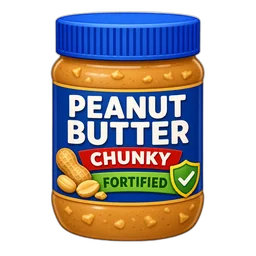 Peanut Butter, Chunky, Fortified