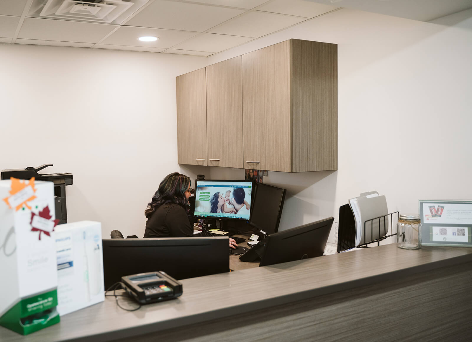 The front desk at Wildwood Family Dentistry.