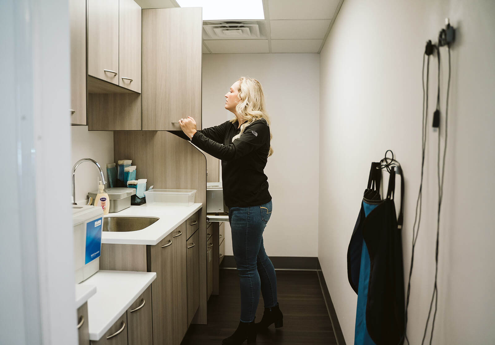 The Sterilization supply cupboards at Wildwood Family Dentistry.