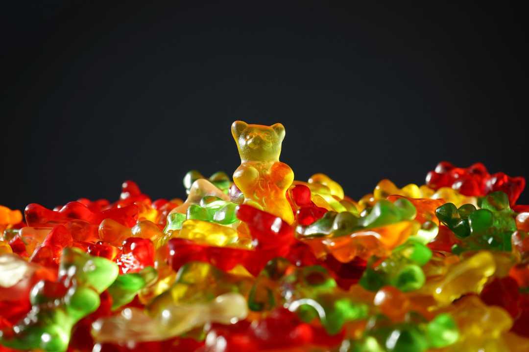 a pile of gummybears