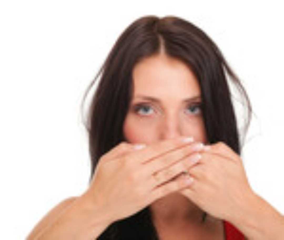 woman suffering from dry mouth