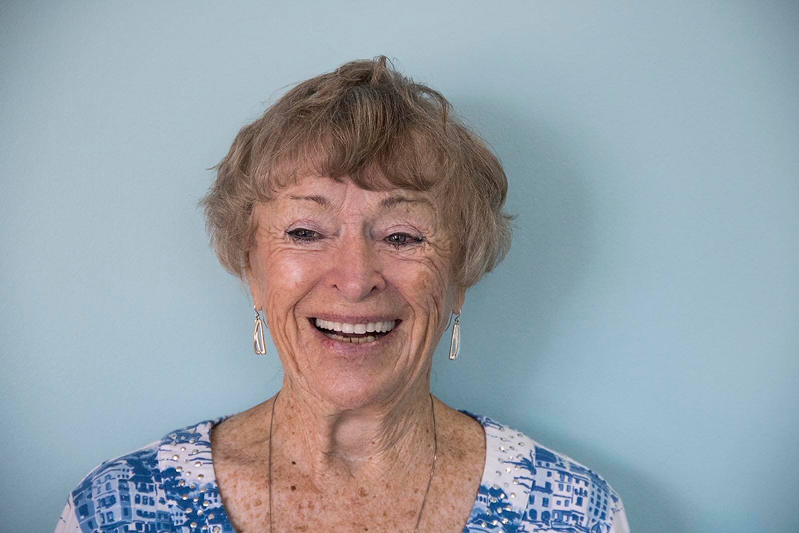 Smiling Hayven Denturist patient with new dentures.