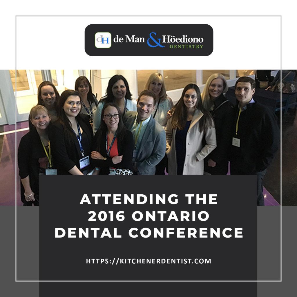 Dr. de Man and Höediono and staff at the 2016 Ontario Dental Conference
