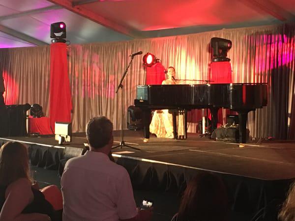 sarah mclaughan at charity event